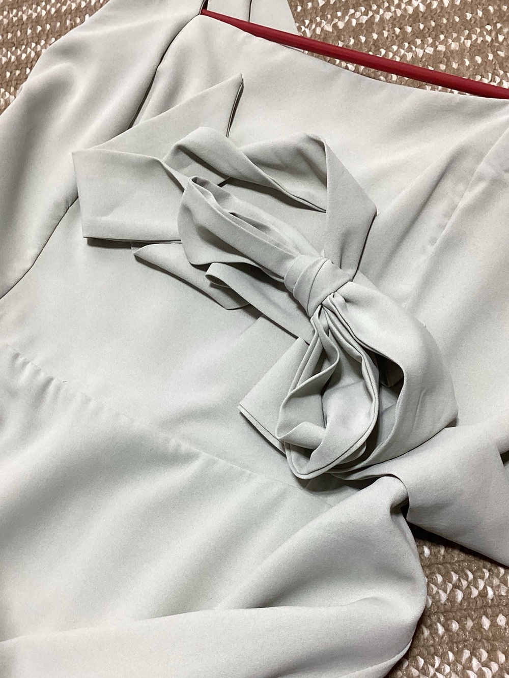 NWT Medium Sage Tie-Shoulder Maxi Dress with Waist Sash - Picture 13 of 13